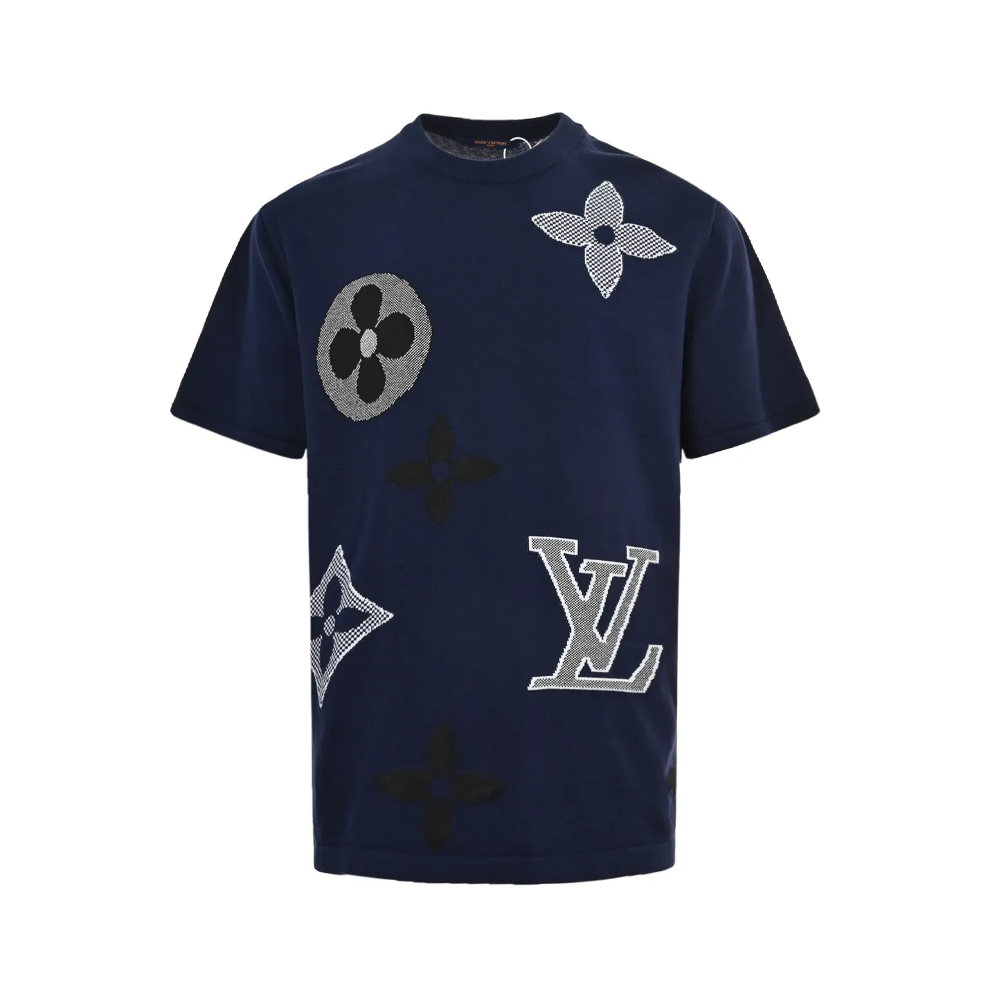 Louis Vuitton/Louis Vuitton 26ss old flower jacquard knitted short sleeves